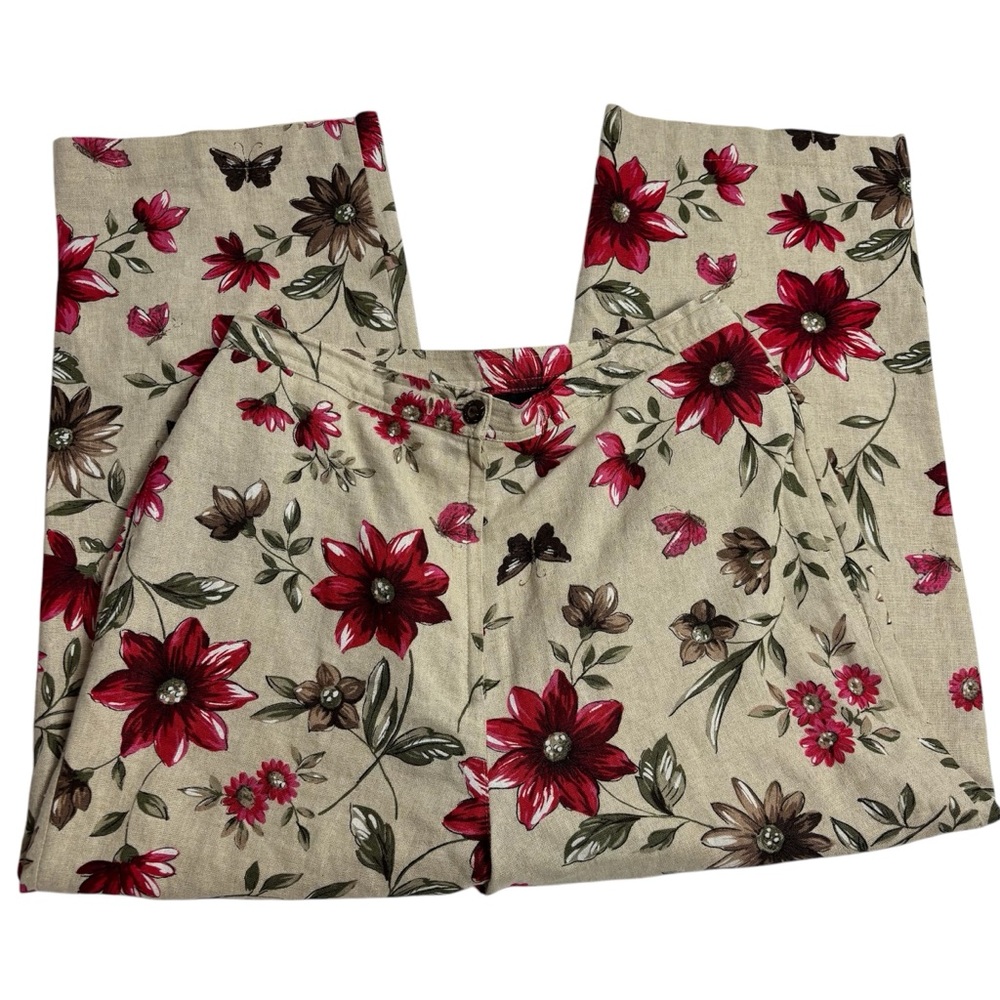 Sag harbor floral linen pants